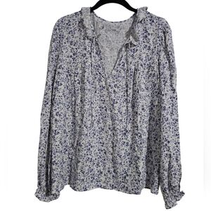 Reformation Amira Long Sleeve Blouse White Floral size‎ S